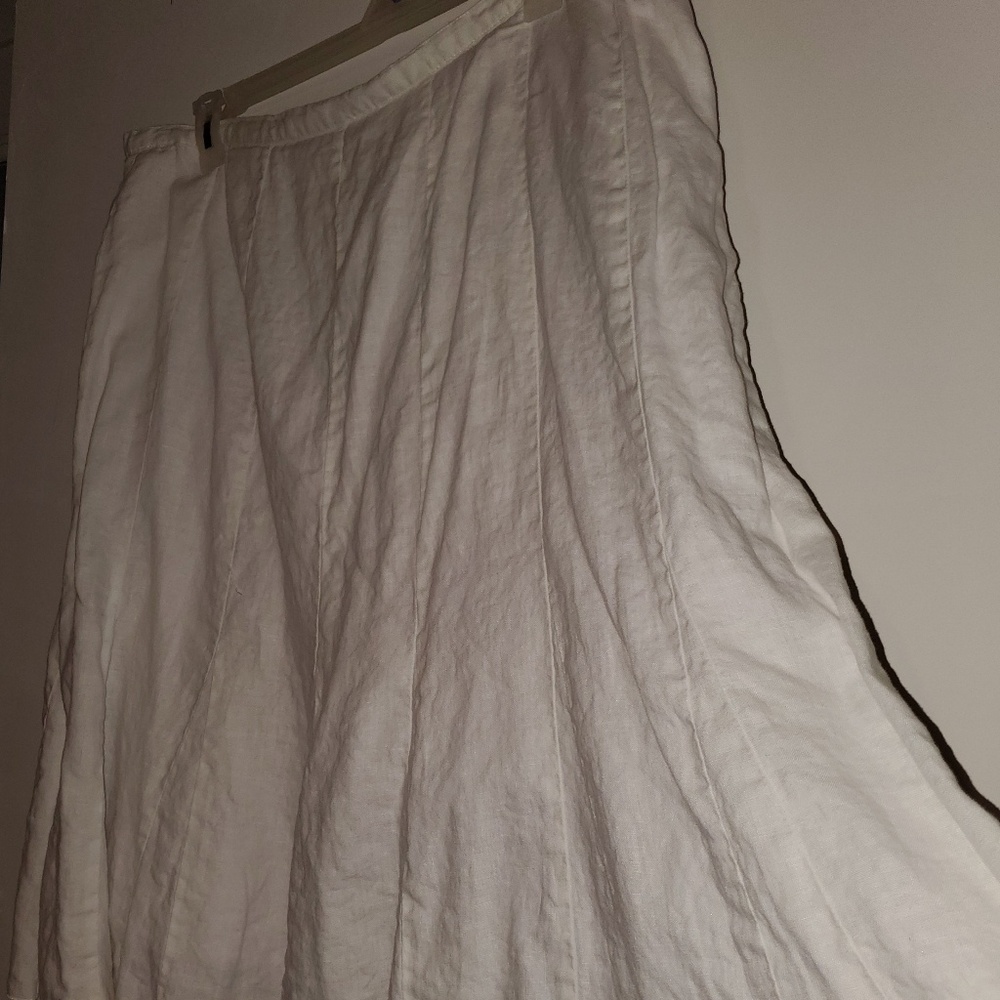 White Linen Skirt 3X